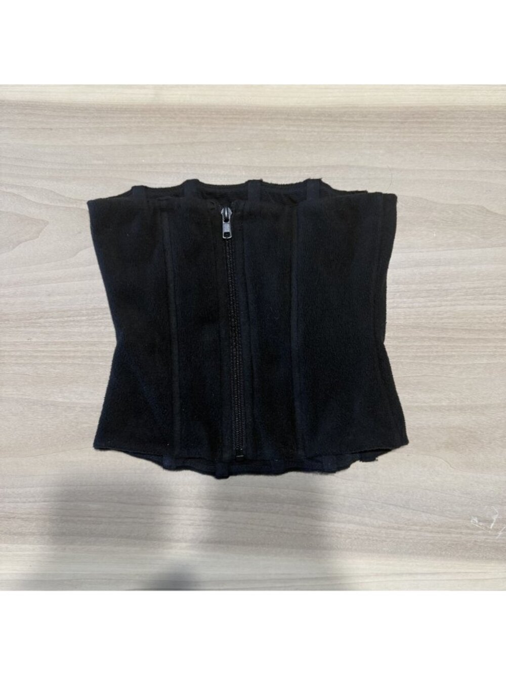 Skims Onyx Black Fleece Strapless Back Zip Corset Women's Size XX-Small XXS - Picture 2 of 5